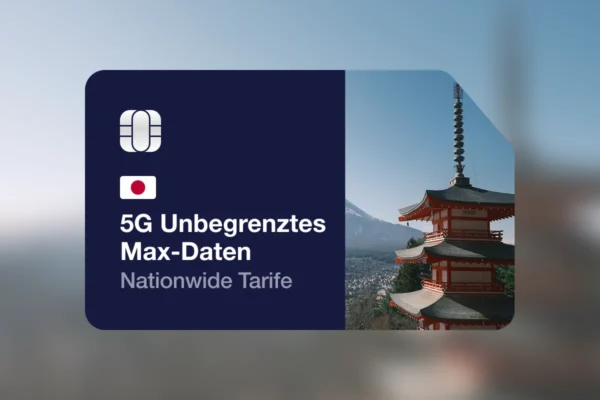 eSIM Japan 5G Unbegrenztes Max-Datenvolumen